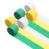 Christmas-Green Yellow White Crepe-Paper Streamers Decorations St. Patrick's Day Children's Birthday