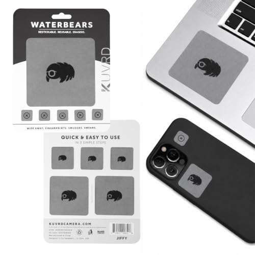 KUVRD Waterbear - Universal Screen Cleaners - Teeny Tiny Cleaning Tools for Your Lenses & Screens Phat Pack