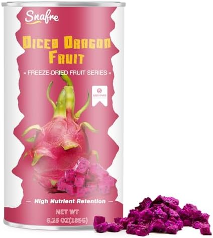 Freeze Dried Dragon Fruit, 6.53OZ/185G, Frozen Dragon Fruit
