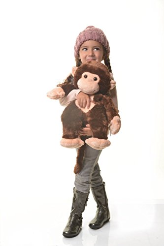 Hugo Warmkins Original 18" Weighted Sensory Plush Monkey Feels Like A Warm-Hug,Therapeutic,Calming,Comforting.hot/Cold,Microwavable,Doubles As Backpack And Storage.removable Straps,Reversible Paws. #TOP4