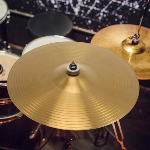 Toddmomy Trommel Becken Messing, 25 cm/10 Zoll Trommelbecken Teil Zubeh, Crash-Becken für Anfänger Schüler und Professionelle Schlagzeugspieler