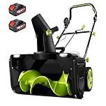 BANGBANGJI Souffleuse à Neige sans Fil 40 V, souffleuse à Neige électrique 3 500 W, Moteur sans balais, Largeur 50 cm, Profondeur 25 cm, portée 7,6 m, goulotte réglable à 180° et éclairage LED