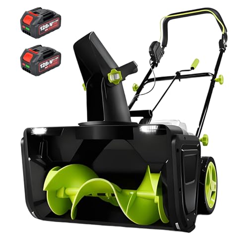 BANGBANGJI Souffleuse à Neige sans Fil 40 V, souffleuse à Neige électrique 3 500 W, Moteur sans balais, Largeur 50 cm, Profondeur 25 cm, portée 7,6 m, goulotte réglable à 180° et éclairage LED