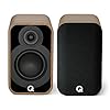 Q Acoustics 5010 Compact Bookshelf Speakers Pair Holme Oak - 4.5 Mid/Bass Driver, 1 Tweeter - Stereo System for Home Theater Entertainment Center, Surround Sound TV/Record Player