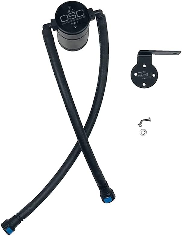 J&L Oil Separator Co. 3.0 Oil Separator Compatible with 2019-2026 Chevy Silverado/GMC Sierra 1500 5.3L/6.2L & 2021-2026 Chevy Tahoe, Suburban, & GMC Yukon/Yukon XL 5.3L/6.2L Driver Side (Black)
