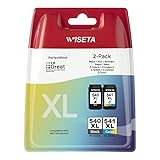 2er-Set PG-540 XL CL-541XL Druckkopf XL Multipack Druckertinte Schwarz + Farbe für Canon Druckerpatronen 540 541 XL