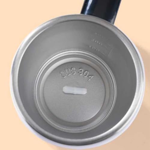 KiraKira Taza de café recargable con agitación automática con pantalla digital de temperatura, taza eléctrica de mezcla automática para bebidas, taza licuadora portátil de acero inoxidable para