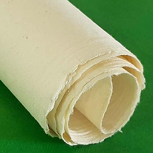 E-Tailor Handmade Deckle DIY Wrapping Paper, Sketch Paper/Watercolor/Decorative/Origami/Place Card/Tags/Invitation Gift Wrap Pack of 10 Sheets, 150 GSM-26x34, Cream