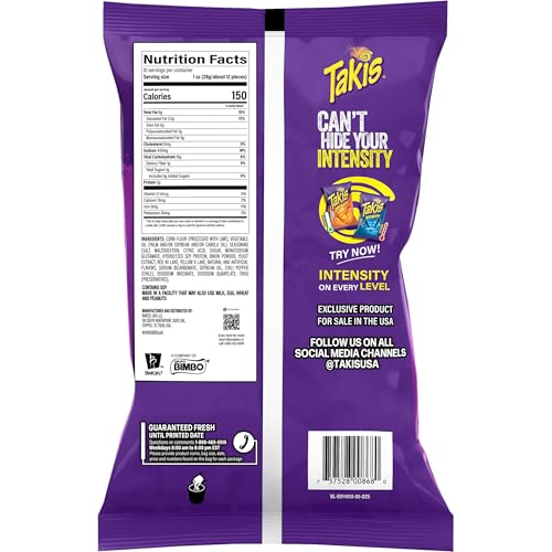 Takis Fuego Hot Chili Pepper And Lime Rolled Tortilla Chips 310 g