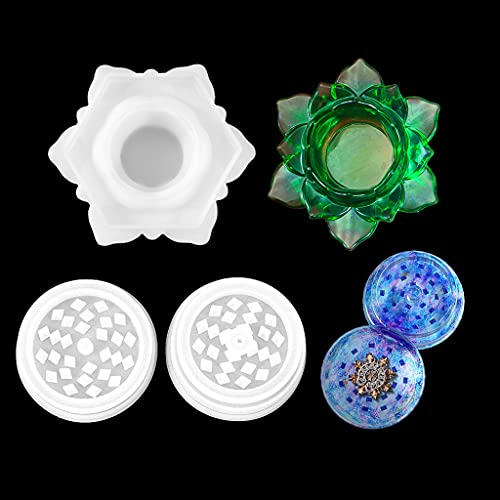 Molde hexagonal de resina e moedor de especiarias, molde de epóxi para triturador de especiarias, mo