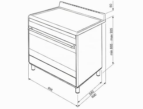 Cuisinière Smeg BG91CTN2 – Gaz, 5 Brûleurs, Nettoyage Catalyse, 115L - vue 6