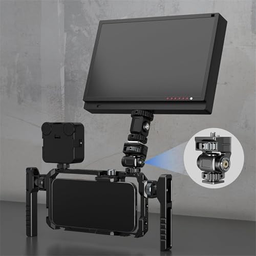 Support de moniteur réglable pour fixer micro et flash sur griffe de caméra DSLR x2