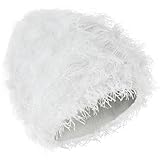 Gorro de Invierno para Mujer, Gorro de Punto para Hombre, Beanie Estilo Desgastado, Gorro Cálido para Niña, Accesorio Cortaviento y Térmico para Otoño Invierno Esquí Deporte Ciclismo (Blanco)