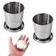 Faltbecher Bebochoi aus Edelstahl im 2er Set – Faltbare Metallbecher