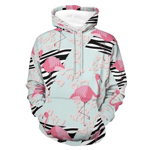 Sweat à capuche flamant UMENG pour vos sorties décontractées et moments de détente en taille S