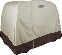 Vista 1 de Funda para carrito de golf de poliéster resistente 600Denier (bronceado, 95 pulgadas de largo x 49 pulgadas de ancho x 62 pulgadas de alto