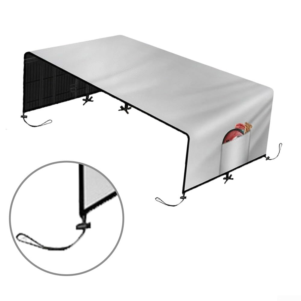 Sonnen- und Regenschutzdach für Hunde-Laufstall, passend für mehrere Paneele, mit stabilem Sicherungsgurt-Design (360 x 180 cm)