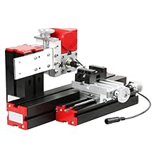Metal Lathe Tool,12000RPM 6 in 1 Micro Mini Multipurpose Woodworking Lathe Sawing Machine Didactical Tool,Basic Precision Lathe Chuck DIY Grinder, Driller Miller Accessories