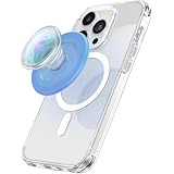 PopSockets Japan - ポップソケッツ ジャパン PopGrip MagSafe Opal Blue アダプターリング付き オパール ブルー クリア MagSafe ラウンド ポップグリップ スマホグリップ&スタンド