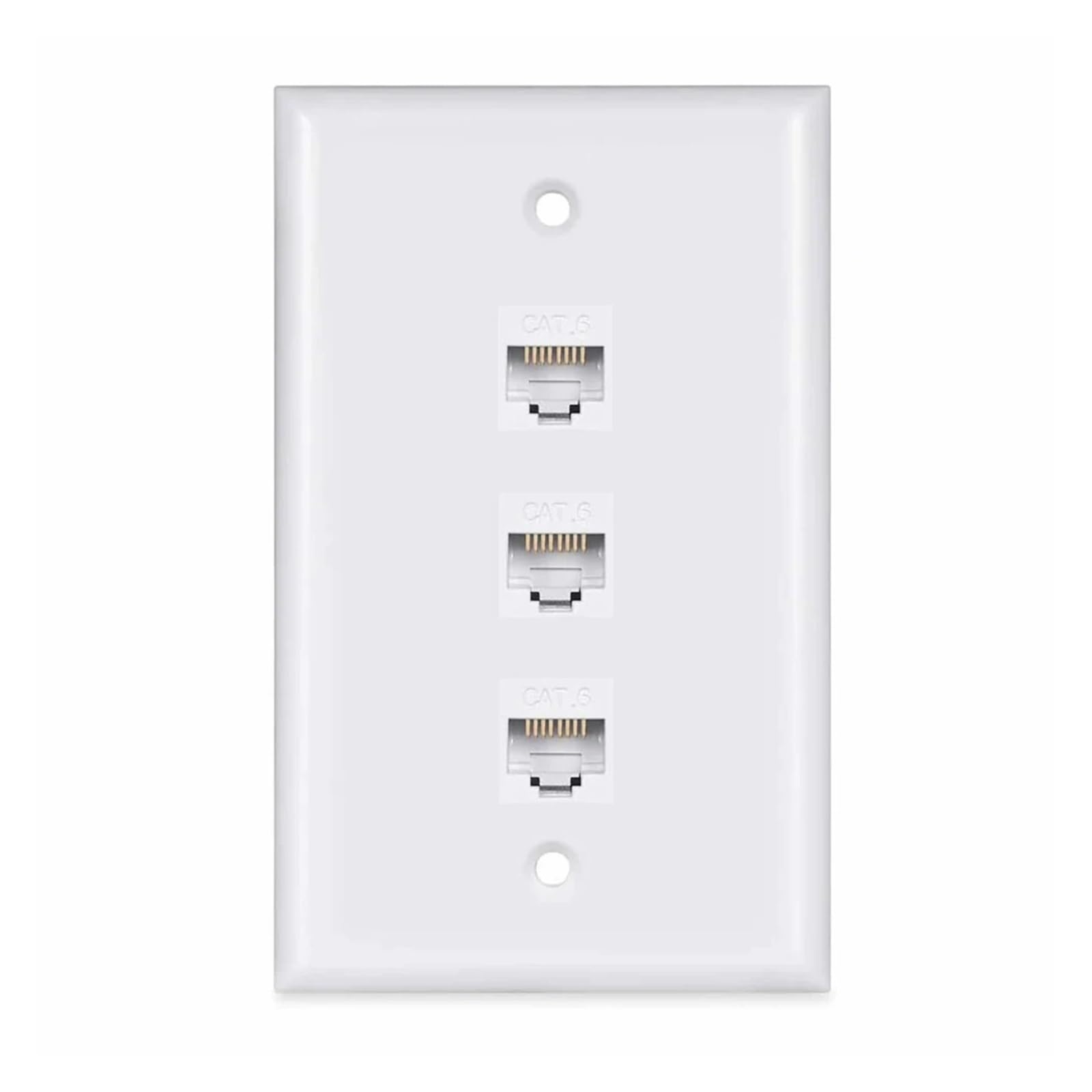 Plaque murale for prise Ethernet CAT6,(3-Port)