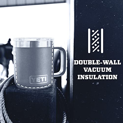 Image of YETI Rambler 10 oz Stackable Mug, Vacuum Insulated, Stainless Steel with MagSlider Lid, Offshore Blue