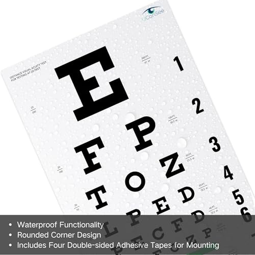 Snellen Eye Chart Visual Acuity Chart for Eye Exams 20 Feet (11x22 ...