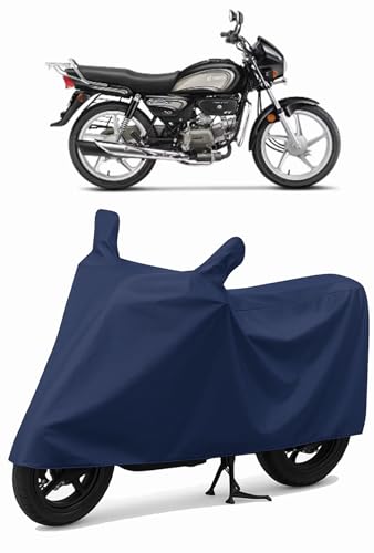 Image of CoverRide Heavy Duty Waterproof Scooty & Bike Cover for Hero Splendor Plus - UV Resistant, Dustproof & Rain Protection, All-Weather Outdoor Cover for Bikes & Scooty with Buckle Straps