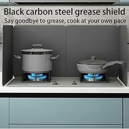 Genérico Protector antisalpicaduras de Grasa de Acero Inoxidable - Antiadherente, Plegable de 3 Lados - Protector de Aceite para Cocina para una Limpieza fácil y Segura