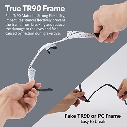 Meecoo Spring Youth Baseball Sunglasses For Boy 8-12 With 3 Interchangeable Lenses,Tr90 Frame Uv400 Protection Biking Glasses #TOP7