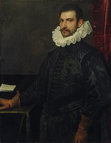 Tableau portrait d'un jeune homme de Tintoret toile d'art 60x90cm SERENDIPITP
