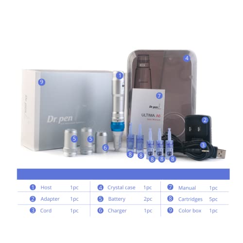 Dr-Pen-Ultima-A6-Professional-Kit-Authentic-Multi-function-Wireless-Electric-Beauty-Pen-Skin-Care-Kit-for-Face-and-Body-12pins-x2-025mm-36pins-x3-025mm-Cartridges