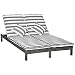 Produktbild Outsunny Polyrattan Doppelliege Sonnenliege Gartenliege für 2 Personen Relaxliege Luxus Lounge 5-stufige Rückenlehne Metall PE Rattan Grau+Weiß 196 x 120 x 28 cm