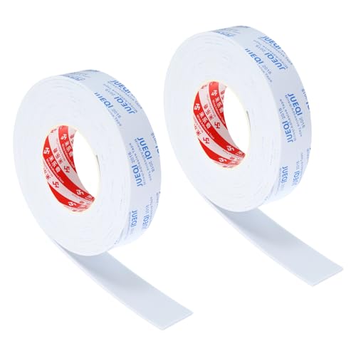 PATIKIL 1-3/8"W x 1/8" T x 16.4Ft EVA Single Sided Foam Tape, 2Pcs Multipurpose Sealing Strip Foam Waterproof Weather Stripping Foam Sealing Foam Strips with Adhesive for Door, White