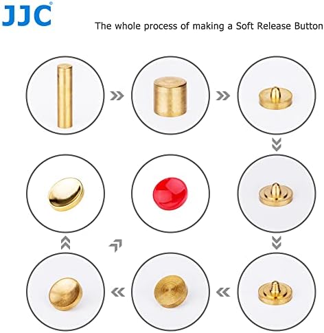 JJC SRB Set 4pcs (Red, Black, Silver, Orange) Metal Concave Surface Soft Shutter Release Button for Leica Fujifilm/Nikon/Sony/Ricoh Camera