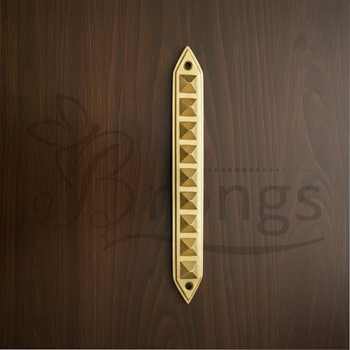 Image of Brass 9 Pyramid Strip |Size- 7Inch |Weight of 1 Pyramid Strip- 104gm Approx |Vastu Remedy Tool |Strip with Pyramid Design for Correcting Corner | Home & Spritual Decor | Pack of 3