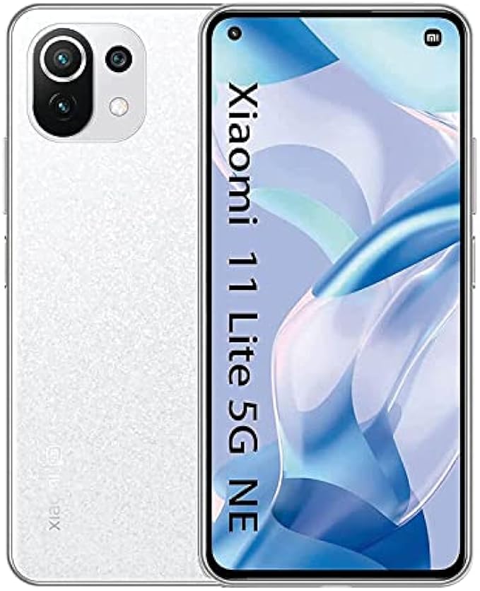 Xiaomi Mi 11 Lite NE 5G + 4G LTE Volte Global Unlocked GSM 64MP Triple Camera Worldwide GSM w/Fast Car Charger (Snowflake White, 128GB+6GB)