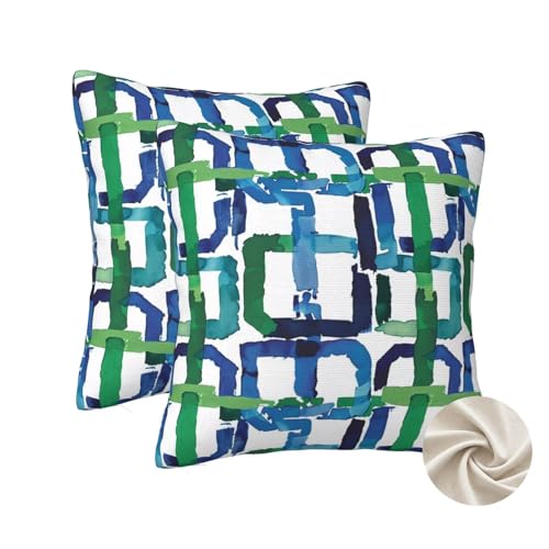 Housse de coussin douce 60x60 lot de 2 avec fermeture éclair invisible - 2