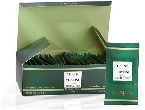 HERBAL Tea VERBENA - 24 wrapped crystal envelopped tea bags