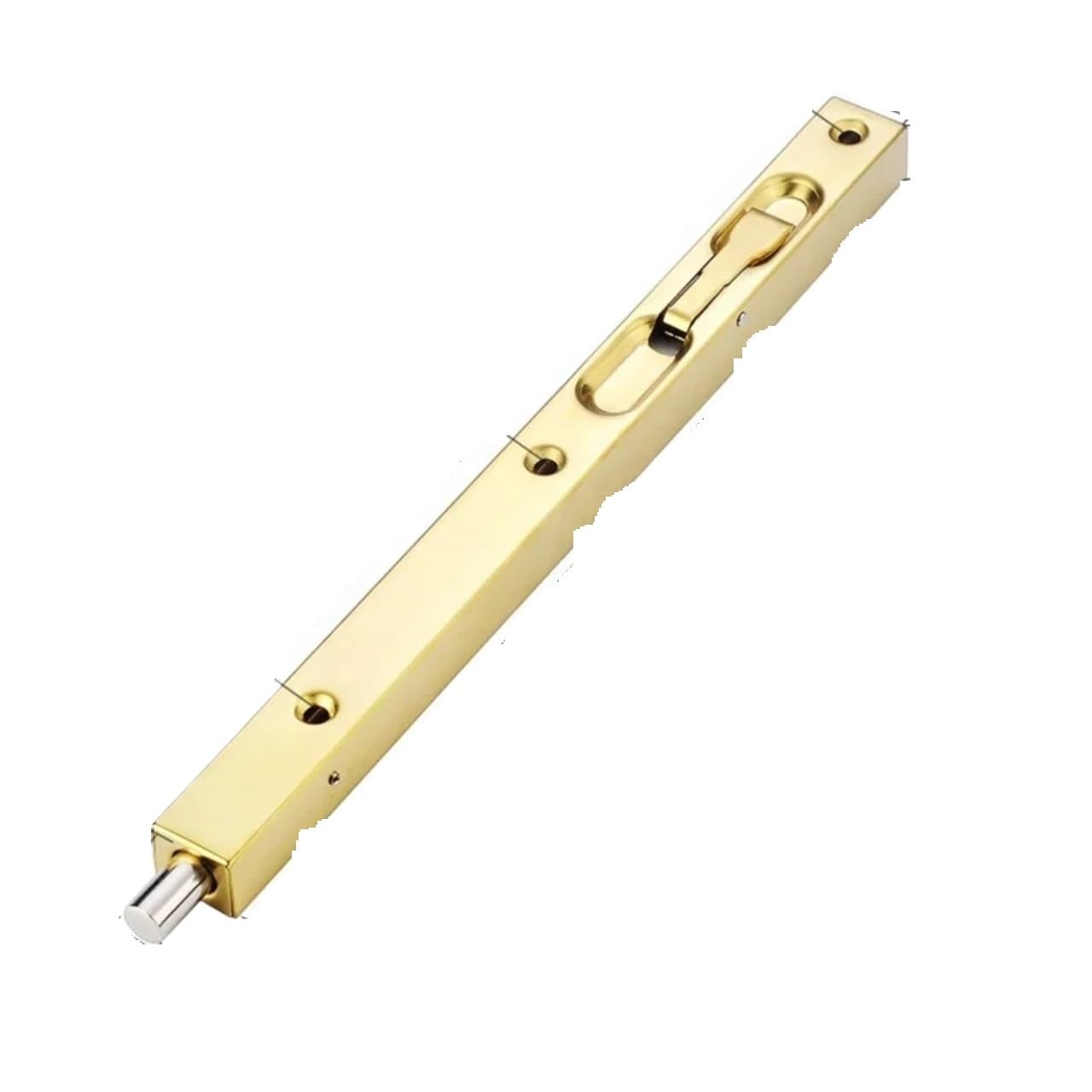 Ayztantine Gold-10Inch Door Flush Bolt Latch Lock Concealed Door 304 Stainless Steel Door Flush Bolt - Hidden Vertical Lock For Wooden, Main, Security & Double For Bedroom, Bathroom(Gold-10Inch)
