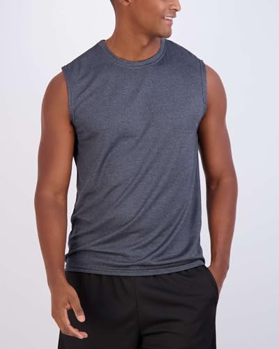 Real Essentials 5 Pack: Men's Mesh Active Athletic Tech Tank Top - Workout & Training Activewear (Available in Big & Tall)4