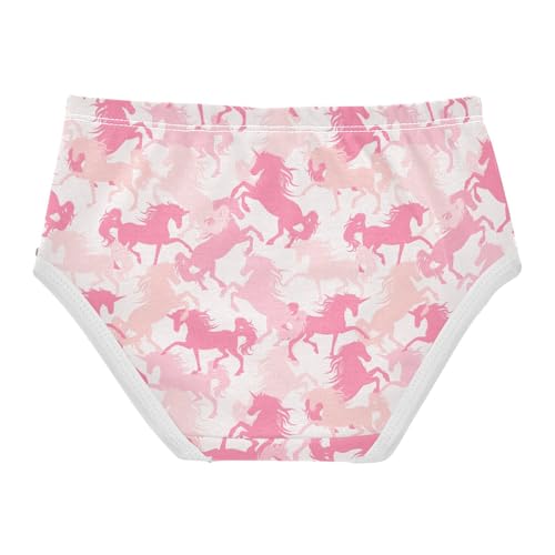 Girls' Underwear Pink Unicorns Cotton Stretch Comfort Toddler Panties2