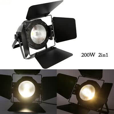 Cob Led Weiß Warmweiß 2In1 DMX BüHnenbeleuchtung Par Licht Studioleuchte 200W BüHnenlicht-Effekte BüHnenscheinwerfer Scheinwerfer Theaterscheinwerfer Theaterstrahler Kaltweiß Audience BüHnen Lampe