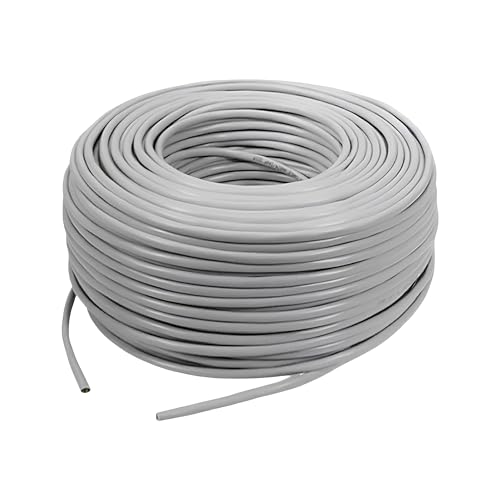 Image of CP Plus Cat6 UTP Cable | 305 Meter Box | Solid Bare Copper Conductor | 23AWG | 550 MHz Bandwidth | High-Speed LAN Networking Cable | Grey [CP-FUT-6TSRH-305]