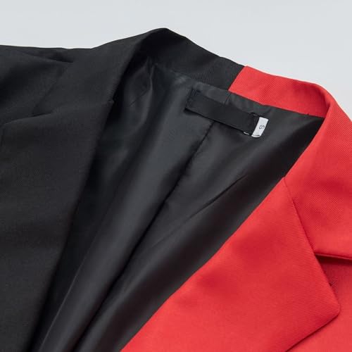 Men's Patchwork Blazer Jacket One-Button Wedding Suit Coats Contrast Tuxedo Dinner Suit Jackets3