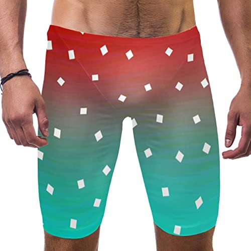Traje de baño de competición multicolor para hombres y niños en talla XL