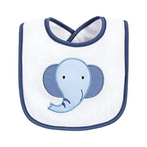 Image of Hudson Baby Unisex Baby Cotton Terry Drooler Bibs with Fiber Filling, Wild One, One Size