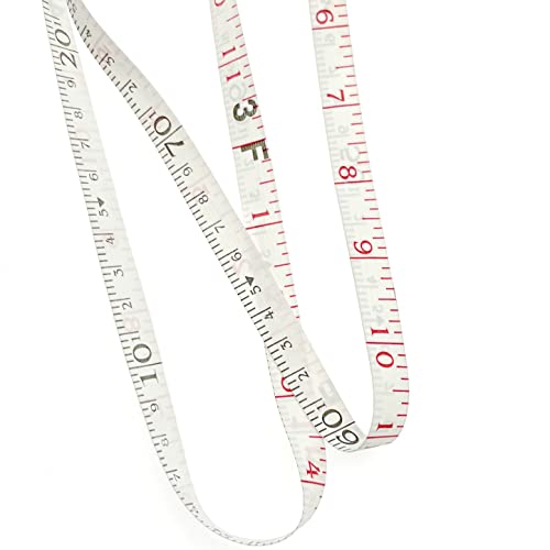 JZK 50 Meter langes offenes Maßband, Doppelskala, metrisches / imperiales Maßband, 50 m, Fiberglas-Vermessungsband, Fiberglas-Maßband