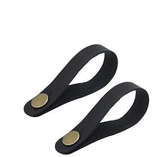 Alnicov Lot de 2 sangles pour ukulélé – En cuir synthétique – Pour ukulélé et guitare acoustique – Noir - Les Beatles, Paul McCartney, John Lennon, RIngo Starr, George Harrison
