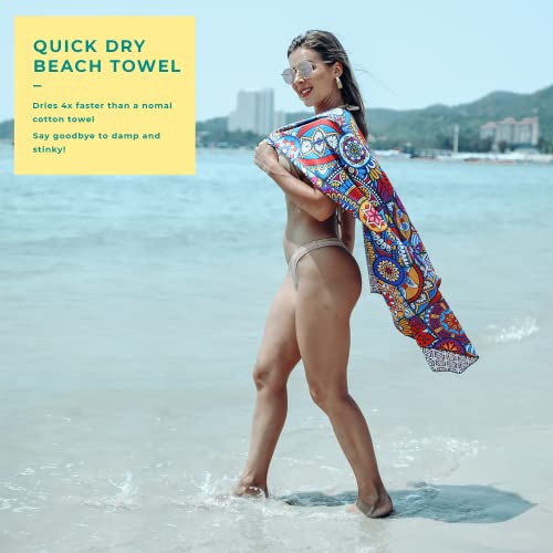 Your Choice Beach Towel - Microfiber Beach Towels Oversized Clearance, Quick Dry Beach Towel For Adults, Sand Free Beach Towel, Travel Beach Towel - Large Beach Towel 60X30 Inch - Mandala Square #TOP5