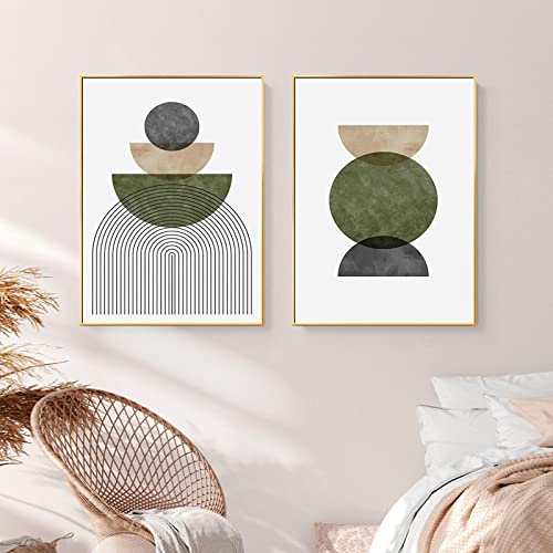 Olive vert aquarelle peintures impressions sur toile décor maison - 3